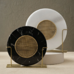 Pirinç Yarım Ay Mermer Disk