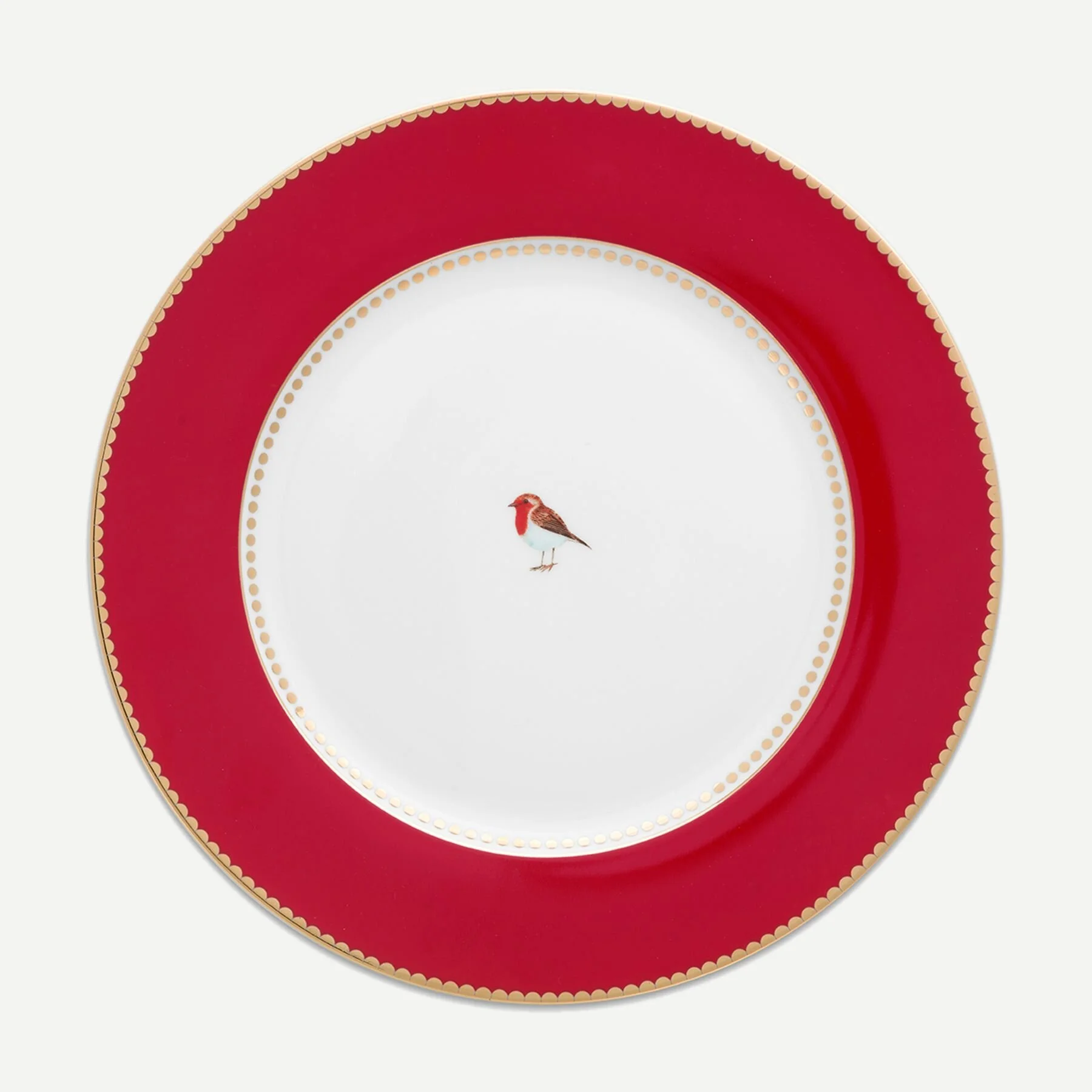 51001021_01 Pip Studio Kırmızı Porselen Yemek Tabağı 26,5 Cm 51001021 - Görsel 1
