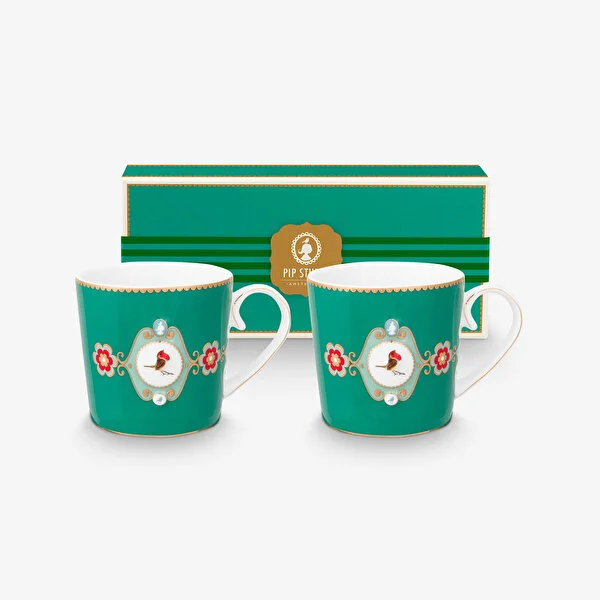 51002621_01 Pip Studio Yeşil Porselen Kupa Seti 250 Ml 51002621 - Görsel 1