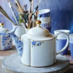 Pip Studio Mavi Beyaz Porselen Demlik 1600 Ml 51005021 - Görsel 3