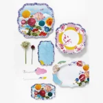 Pip Studio Sarı Pembe Porselen Kek Standı 31X8 Cm 51010012 - Görsel 3