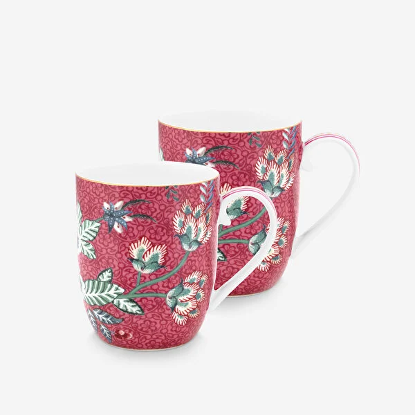 656-01 Pip Studio Kırmızı Porselen Kupa Seti 145 Ml 51002327 - Görsel 1