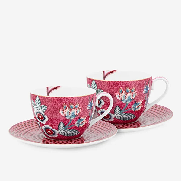 951-02 Pip Studio Kırmızı Porselen Çay Fincan Seti 280 Ml 51004147 - Görsel 1