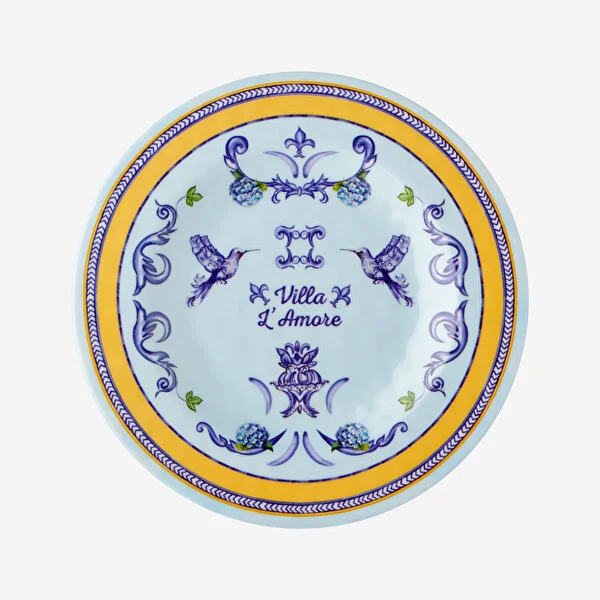 camar1079bl2_01_2 Chiara Alessi Mavi Melamin Kahvaltı Tabağı 21,5 Cm CAMAR1079BL2 - Görsel 1