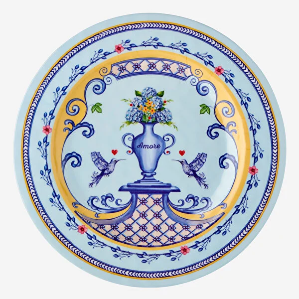 camar1080bl1_01_2 Chiara Alessi Mavi Melamin Yemek Tabağı 28 Cm CAMAR1080BL1 - Görsel 1