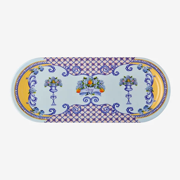 camar4084bl1_02 Chiara Alessi Mavi Melamin Servis Tabağı 38 Cm CAMAR4084BL1 - Görsel 1