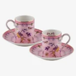 Chiara Alessi Pembe Porselen Müzik Kutulu Kahve Fincan Seti 120 Ml CAMB205BPK - Görsel 7