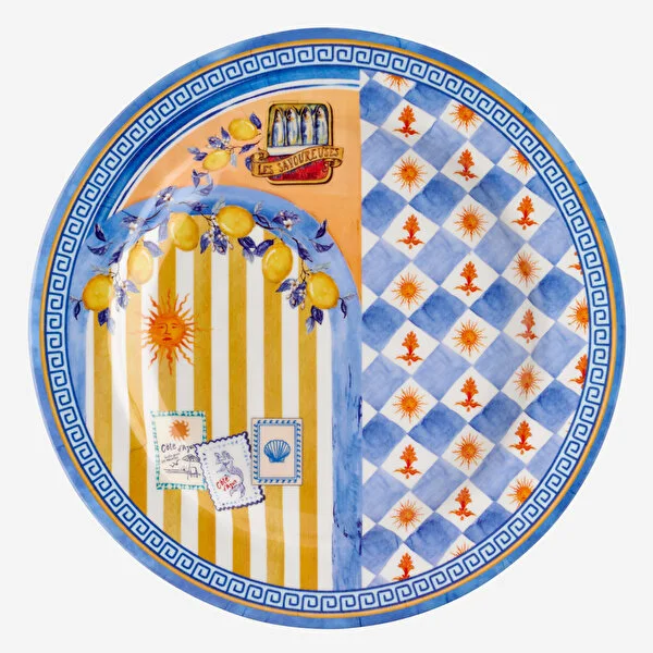 camca1080bl1_01 Chiara Alessi Mavi Melamin Yemek Tabağı 28 Cm CAMCA1080BL1 - Görsel 1