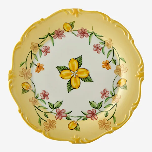 casis2656yl1_01 Chiara Alessi Sarı Porselen Yemek Tabağı 26,5 Cm CASIS2656YL1 - Görsel 1